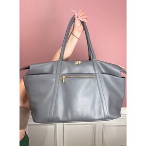 Freshly Picked Vegan Leather Weekender in Charcoal Gray